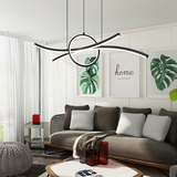 23014-D01A-BK Modern Black LED Pendant Light 