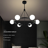 5 Light LED Pendant Light 23001-D05A-BK