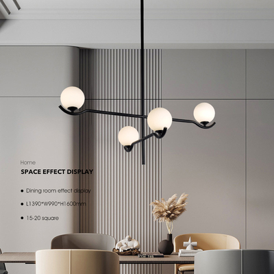 4 Light Pendant Light 23003-D04A-BK