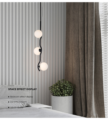 3 Light LED Pendant Light 23003-D03A-BK