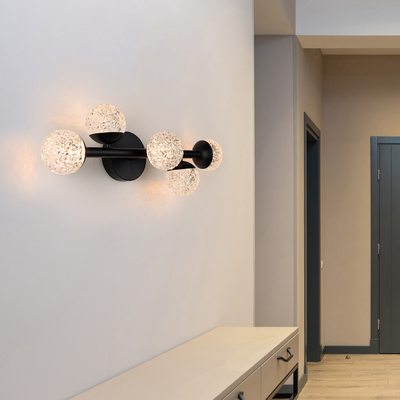 5 Heads LED wall lamp model#23018-B05A-BK