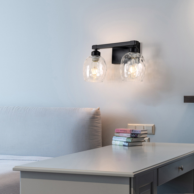 Black wall lamp model#220803-B02A-BK