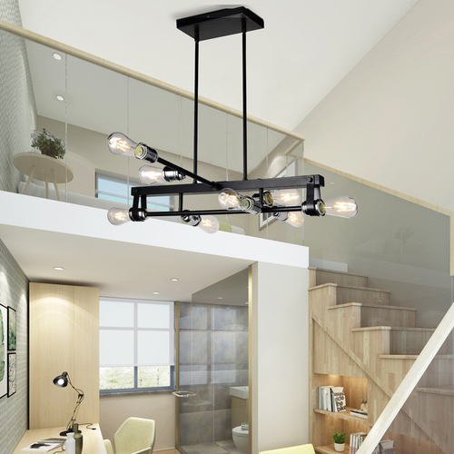 Model#23023-D08A-BK/CH  8 Light Pendant Light