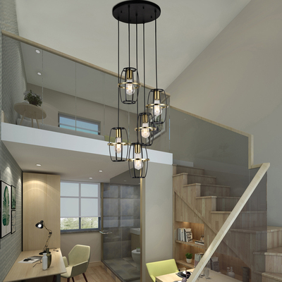 5 Heads pendant light model#23026-D05A-BK/GD