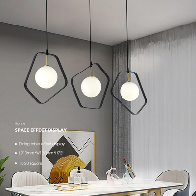 3 Light LED Pendant Light 23006-D03A-BK