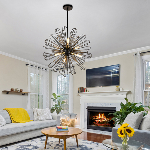 Pendant light model#23021-D06A-BK/GD
